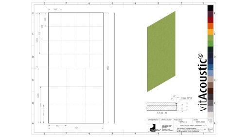 vitAcoustic PET Akustikplatten Zuschnitte aus 2400x1200x9mm