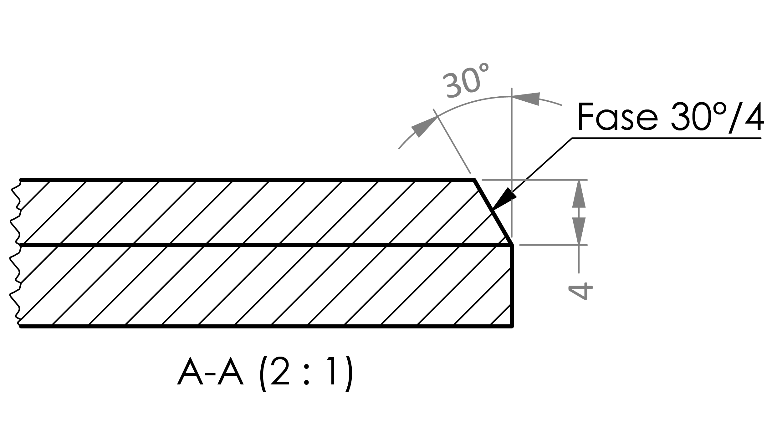 CNC Fasen: 30Grad-4mm(L)