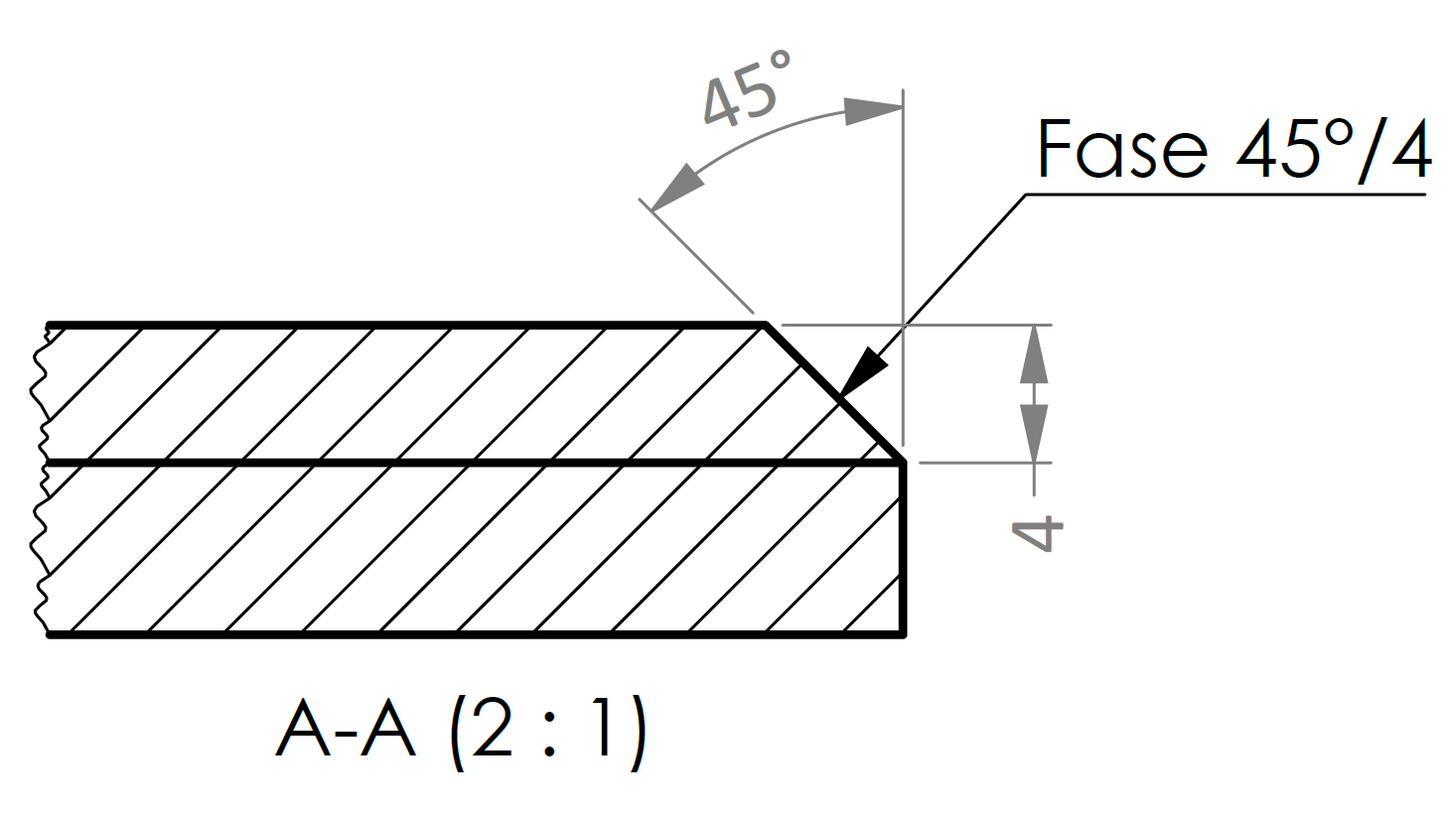 CNC Fasen: 45Grad-4mm(S)
