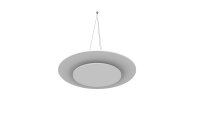 vitAcoustic Deckensegel, doppellagig, RONDE mit Beleuchtung (optional) DUO d=600+371 PM814 Light blue