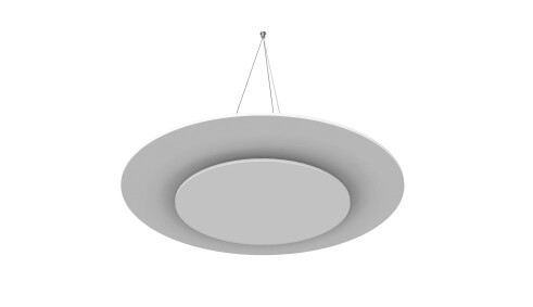 vitAcoustic Deckensegel, doppellagig, RONDE DUO d=800+493-PM807 White