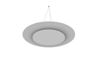 vitAcoustic Deckensegel, doppellagig, RONDE DUO d=800+493-PM807 White