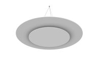 vitAcoustic Deckensegel, doppellagig, RONDE mit Beleuchtung (optional) DUO d=1000+618 PM805 Yellow