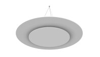 vitAcoustic Deckensegel, doppellagig, RONDE mit Beleuchtung (optional) DUO d=1000+618 PM836 Marble Grey