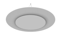 vitAcoustic Deckensegel, doppellagig, RONDE mit Beleuchtung (optional) DUO d=1200+742 PM817 Fern