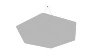 vitAcoustic Deckensegel, einlagig, HEXAGON mit Beleuchtung (optional) UNO d=1000 PM819 Dark Blue