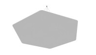 vitAcoustic Deckensegel, einlagig, HEXAGON mit Beleuchtung (optional) UNO d=1100 PM807 White