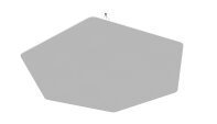 vitAcoustic Deckensegel, einlagig, HEXAGON mit Beleuchtung (optional) UNO d=1200 PM830 Stone