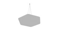 vitAcoustic Deckensegel, einlagig, QUADRAT mit Beleuchtung (optional) UNO d=600 PM844 Sepia