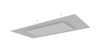 vitAcoustic Deckensegel, doppellagig, Rechteck mit Beleuchtung (optional) DUO 2200x1100 PM844 Sepia