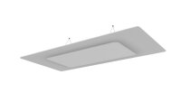 vitAcoustic Deckensegel, doppellagig, Rechteck mit Beleuchtung (optional) DUO 2200x1100 PM807 White