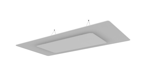 vitAcoustic Deckensegel, doppellagig, Rechteck DUO 2200x1100-PM836 Marble Grey