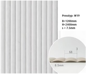 vitAcoustic 3d-Wave aus 9mm PET Akustikplatten 240x110/120cm