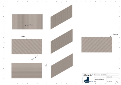 vitAcoustic elements in verschiedenen Größen und Formen - A-Klasse Absorber für Wand und Decke