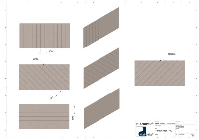 vitAcoustic elements in verschiedenen Größen und Formen - A-Klasse Absorber für Wand und Decke