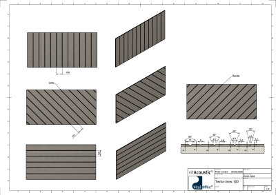 vitAcoustic elements in verschiedenen Größen und Formen - A-Klasse Absorber für Wand und Decke
