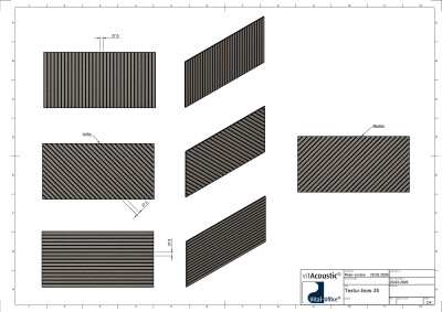 vitAcoustic elements in verschiedenen Größen und Formen - A-Klasse Absorber für Wand und Decke