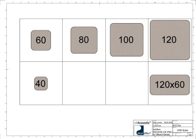 vitAcoustic elements in verschiedenen Größen...
