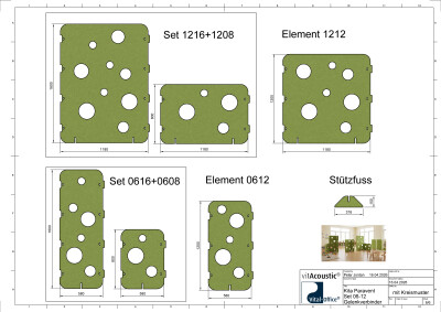 vitAcoustic Kita Paravent – Akustik-Raumteiler