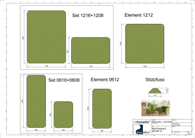vitAcoustic Kita Paravent – Akustik-Raumteiler