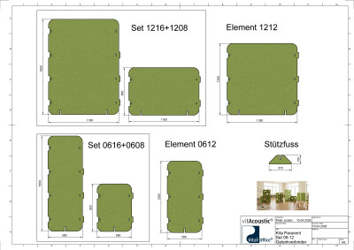 vitAcoustic Kita Paravent – Akustik-Raumteiler