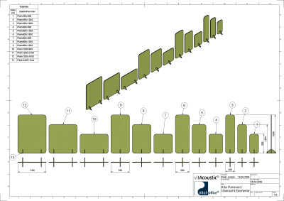 vitAcoustic Kita Paravent – Akustik-Raumteiler