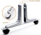 Auslegerfuss für Partition 25-60mm silber