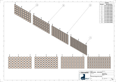 vitAcoustic Room Divider - hängende Akustik Raumteiler