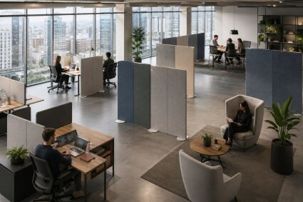 vitAcoustic Partition – Akustik-Raumteiler