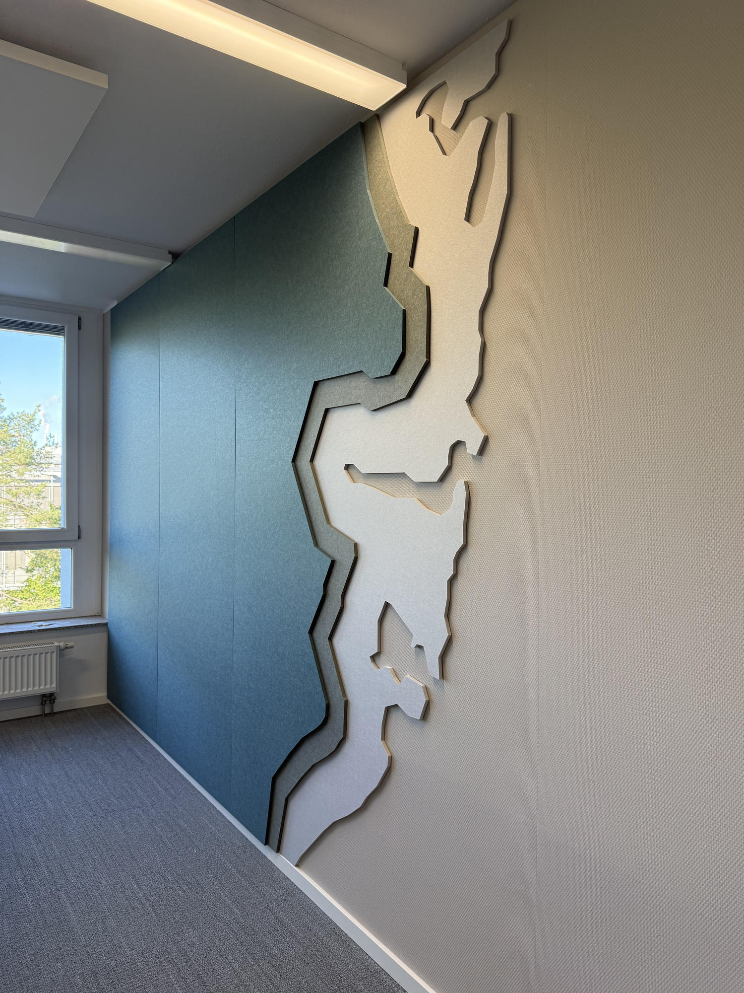 Teal Weltkarte Gesamtansicht