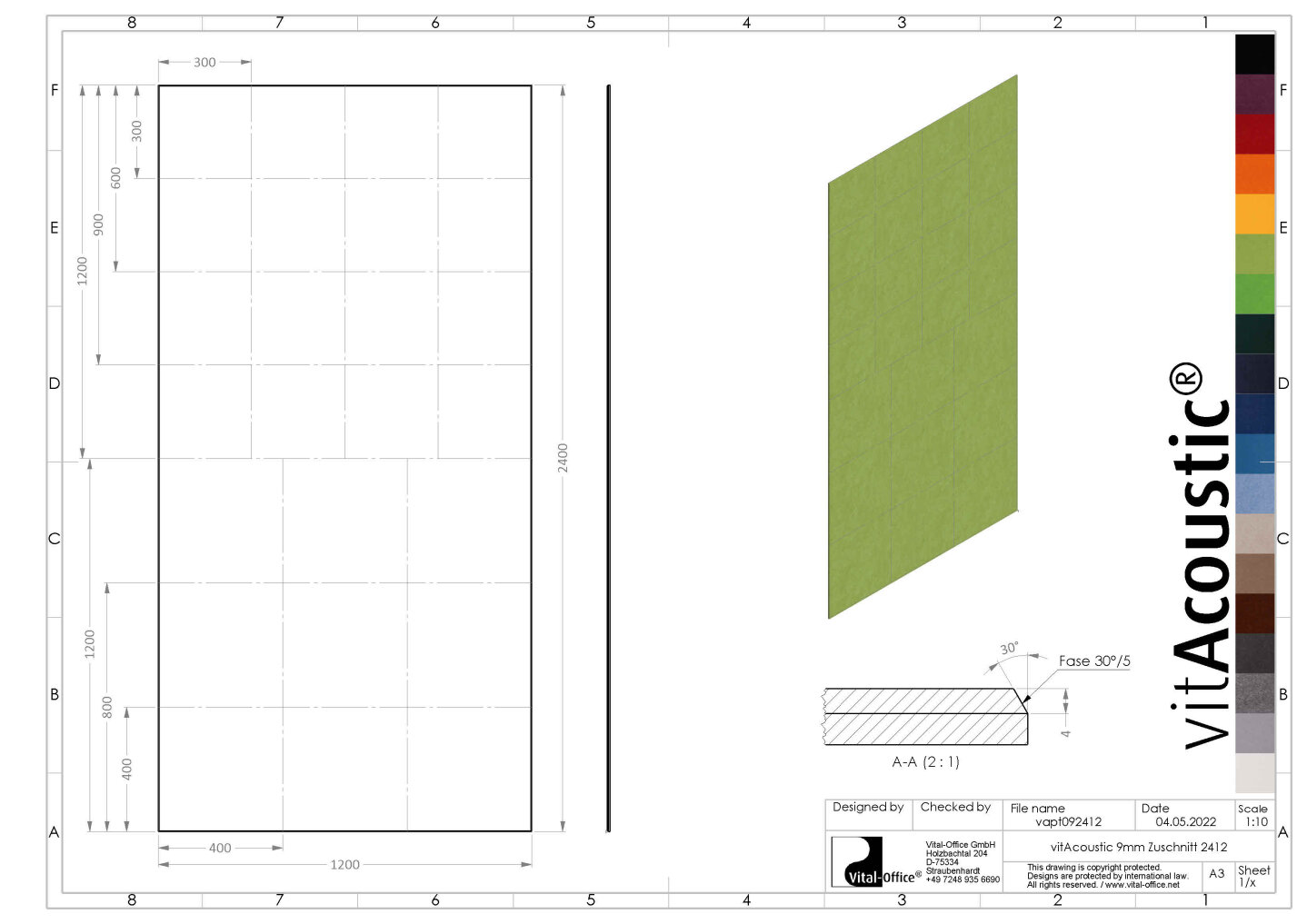 4x1200x600mm